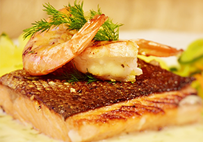 サーモンのグリル焼き